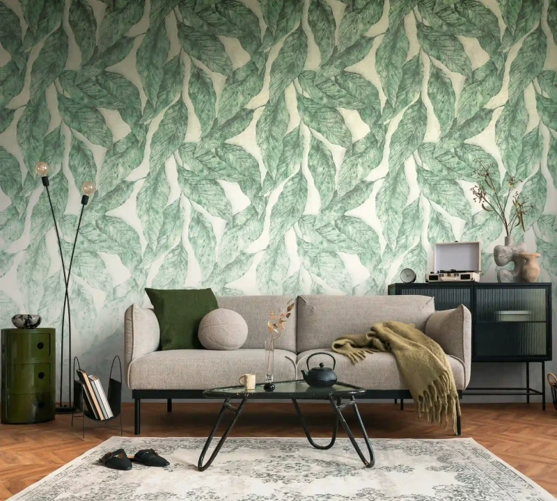 tapeta-mural-79223-6-the-wall-4-zielone-liscie-salon.webp