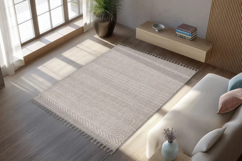 Dywan Ligne Lalee Luxor LUX 301 silver do salonu
