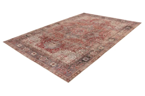 Rzut ukośny dywanu vintage Lalee Home Sahara SAH 201 czerwony