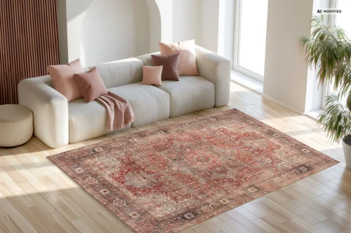 Dywan tradycyjny Lalee Home Sahara SAH 201 czerwony do salonu