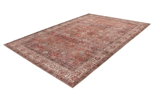 Rzut ukośny dywanu vintage Lalee Home Sahara SAH 202 czerwony