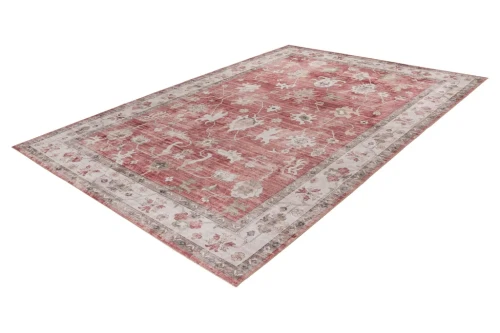 Rzut ukośny dywanu vintage Lalee Home Sahara SAH 203 czerwony