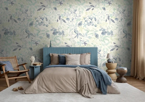 tapeta-mural-39692-1-liscie-kwiaty-sypialnia.webp