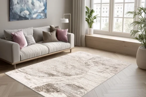 Dywan abstrakcja Lalee Home Sedef SED 403 szaro-beżowy do salonu