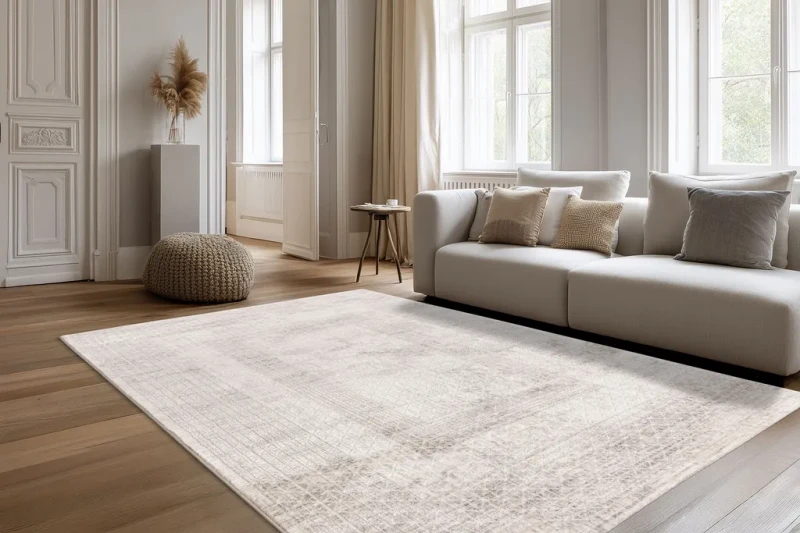 Dywan nowoczesny Lalee Pierre Cardin Chalet CHA 704 beżowo-szary do salonu