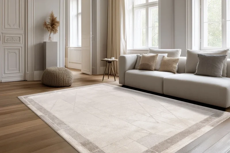 Dywan nowoczesny Lalee Pierre Cardin Chalet CHA 705 beżowo-szary do salonu