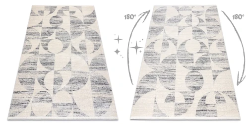 Dywan skandynawski Froje 1773 geometryczny krem/szary strona błyszcząca
