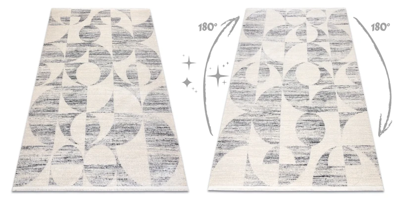 Dywan skandynawski Froje 1773 geometryczny krem/szary strona błyszcząca