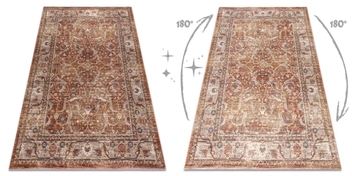 Dywan vintage Laris 755 Ramka pomarańczowy/vision brązowy błyszcząca strona