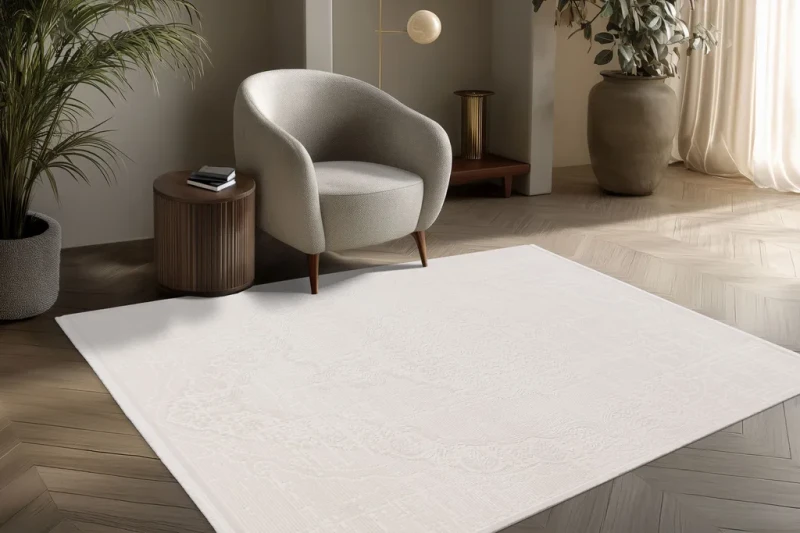 Dywan z rozetą Lalee Batucci Verona VNA 802 ivory do pokoju