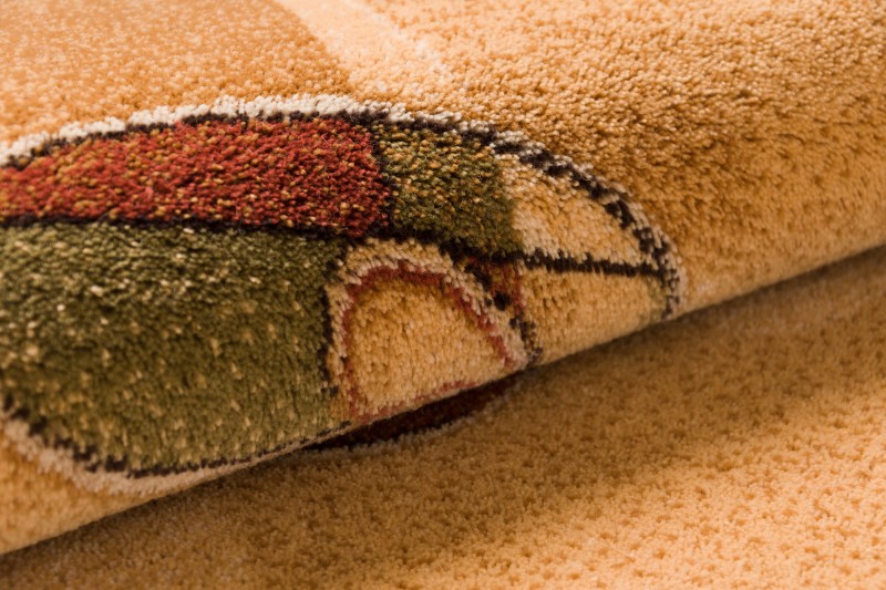 chodnik wełniany Agnella Isfahan Himalia sahara detal wzoru geometrycznego