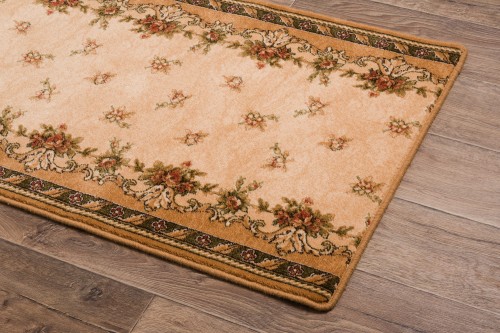 Chodnik wełniany Agnella Isfahan Dafne sahara na podłodze