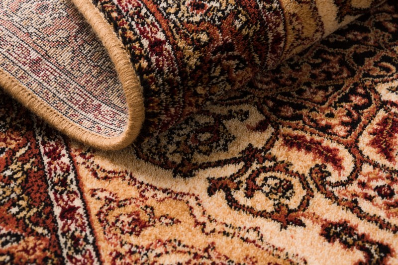 chodnik wełniany Agnella Isfahan Leyla bursztyn detal wzoru