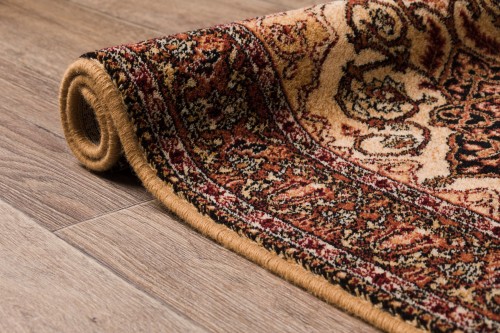 chodnik wełniany Agnella Isfahan Leyla bursztyn do przedpokoju