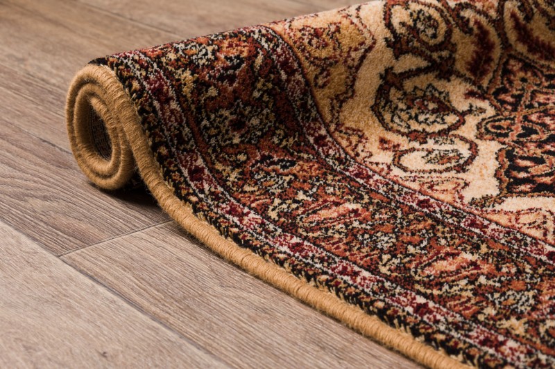 chodnik wełniany Agnella Isfahan Leyla bursztyn do przedpokoju