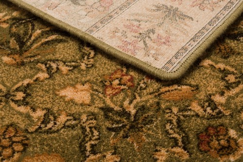 chodnik wełniany Agnella Isfahan Olandia oliwka obszycie wełniane