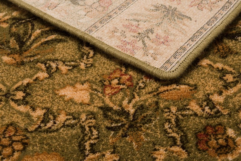 chodnik wełniany Agnella Isfahan Olandia oliwka obszycie wełniane