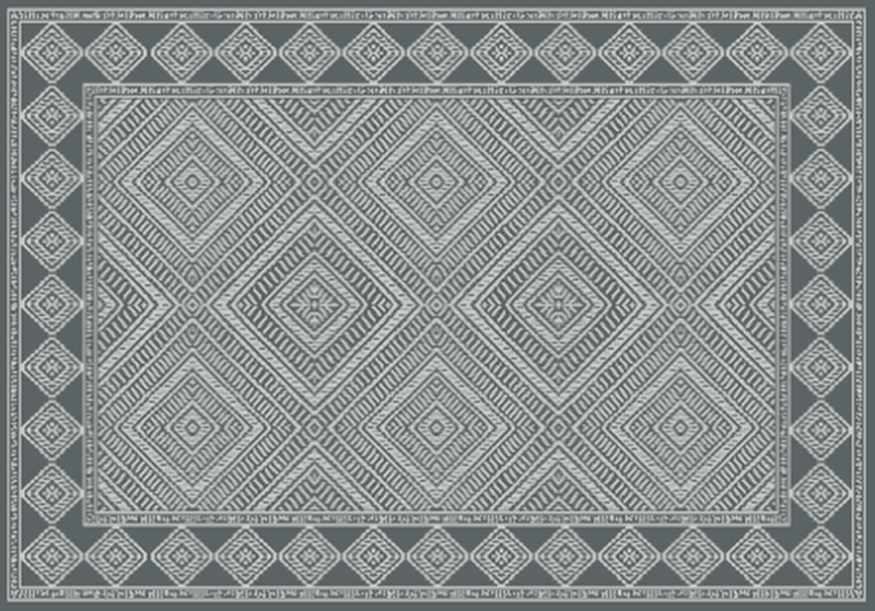 Dywan syntetyczny FD Avanti Iris szary rzut z boku