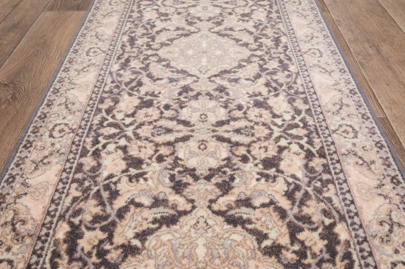 chodnik wełniany do przedpokoju Agnella Isfahan Sefora kolor antracytowy