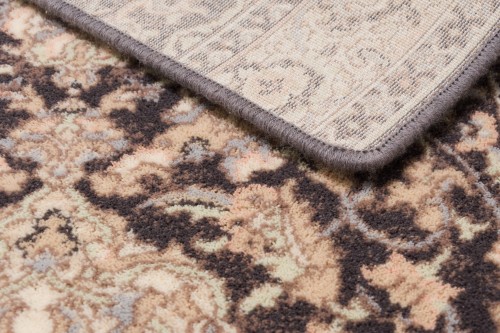 chodnik wełniany aAgnella Isfahan Sefora kolor antracytowy wełniane obszycie