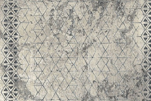 W poziomie dywan wełniany geometryczny Agnella Agnus Bateja beż (binding)