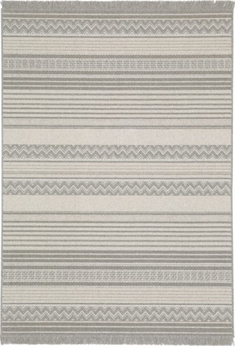 Dywan wełniany w pasy Agnella Noble Oni jasny szary
