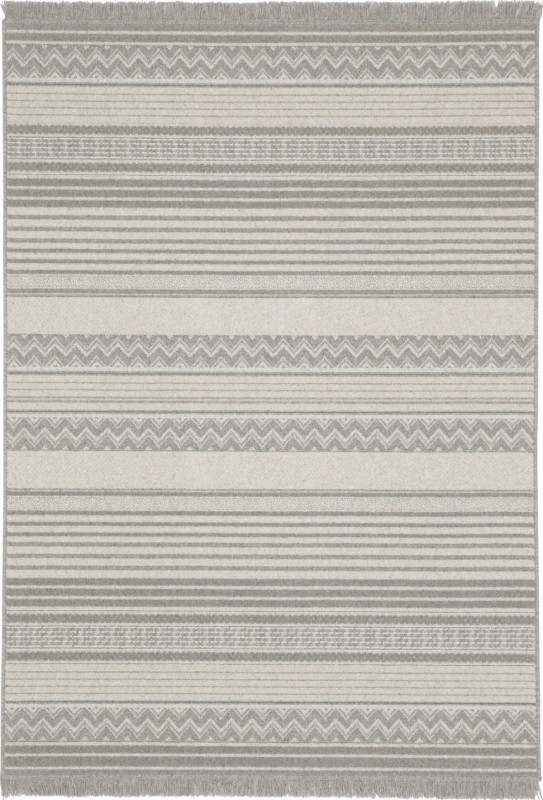 Dywan wełniany w pasy Agnella Noble Oni jasny szary