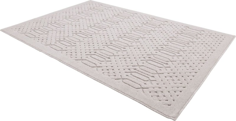 Dywan wełniany Agnella Noble Dive jasny szary - rzut ukośny