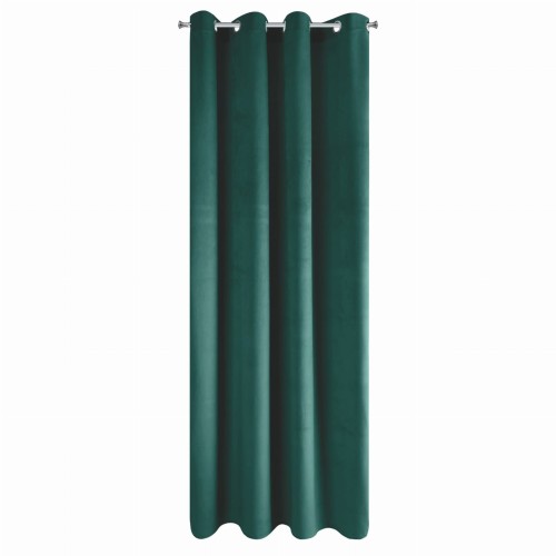 Zasłona gotowa zaciemniająca PIERRE  VELVET na przelotkach ciemny turkusowy 140x250cm