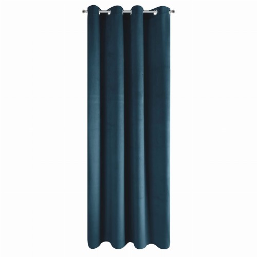 Zasłona gotowa zaciemniająca PIERRE  VELVET na przelotkach granatowy 140x250cm