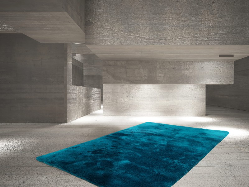 Dywan shaggy Dywan shaggy Obsession Curacao CUR490 petrol we wnętrzu