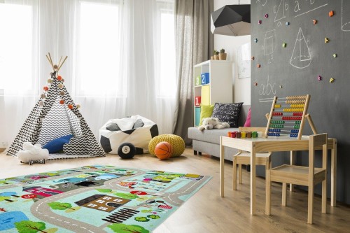 Dywan dziecięcy Obsession Torino Kids TOK231 street w pokoju
