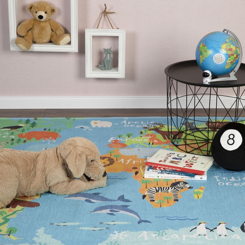 Wzór dywanu Obsession Torino Kids TOK233 world map
