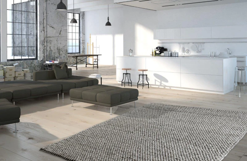 Dywan Obsession Loft LOF580 taupe w salonie