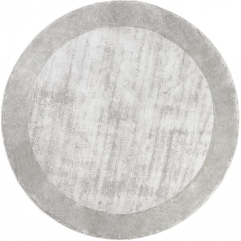 Dywan okrągły wiskozowy Carpet Decor Handmade Tere light gray