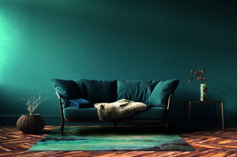 Dywan Carpet Decor Magic Home Laguna aqua do salonu