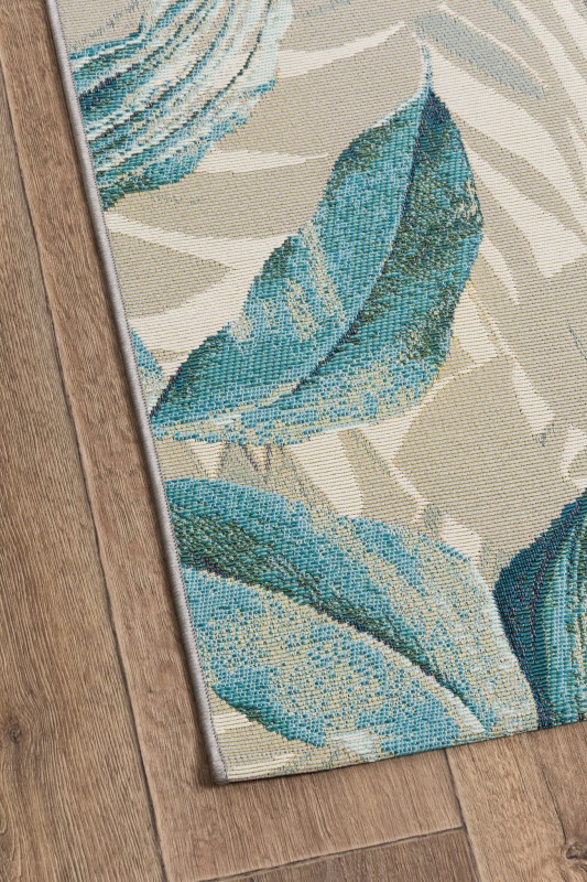Róg dywanu dywan Jungle Liście i Kwiaty 06 na podłodze