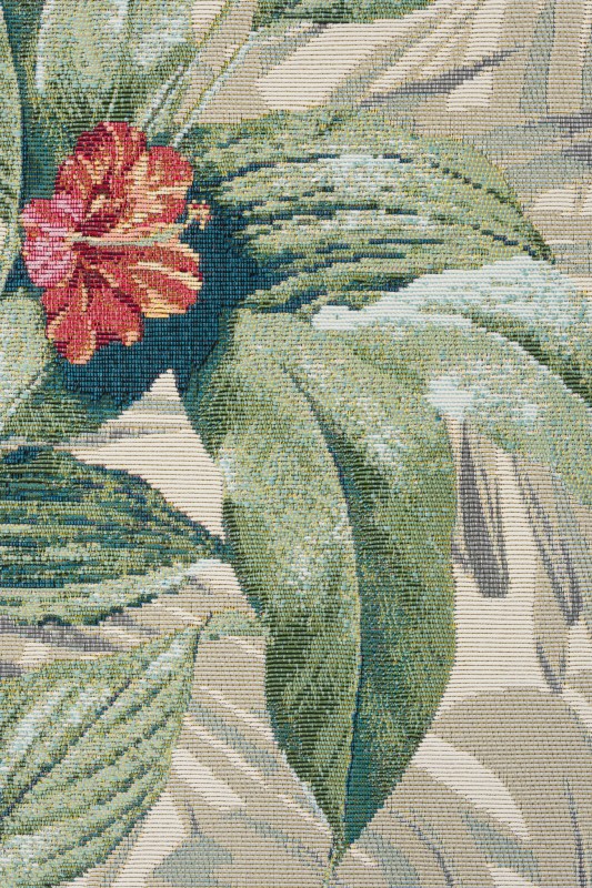 Zbliżenie kolorów i wzoru dywanu Jungle Liście i Kwiaty 06