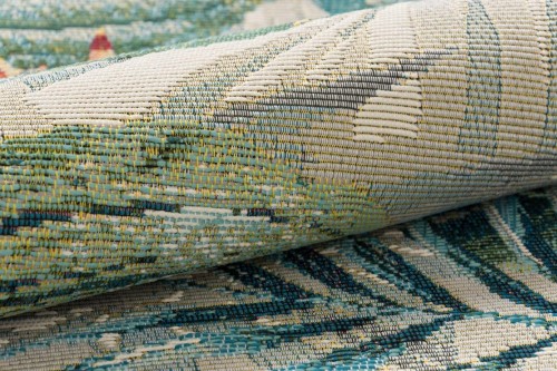 Struktura runa dywanu Jungle Liście i Kwiaty 06