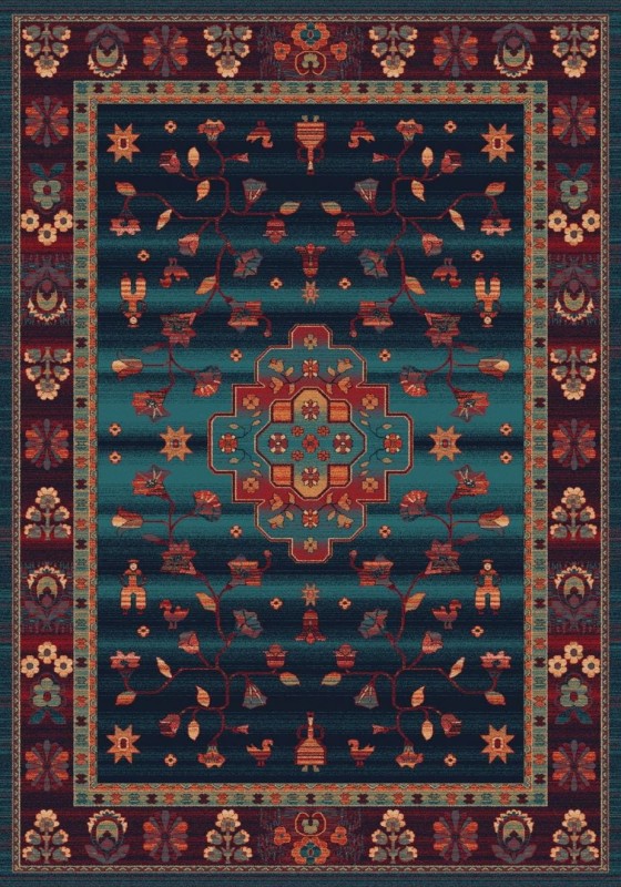 Dywan wełniany Agnella Agnus Tacuba granatowy (binding)