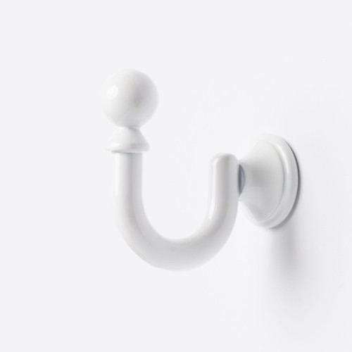Haczyk do zasłon i firan biały