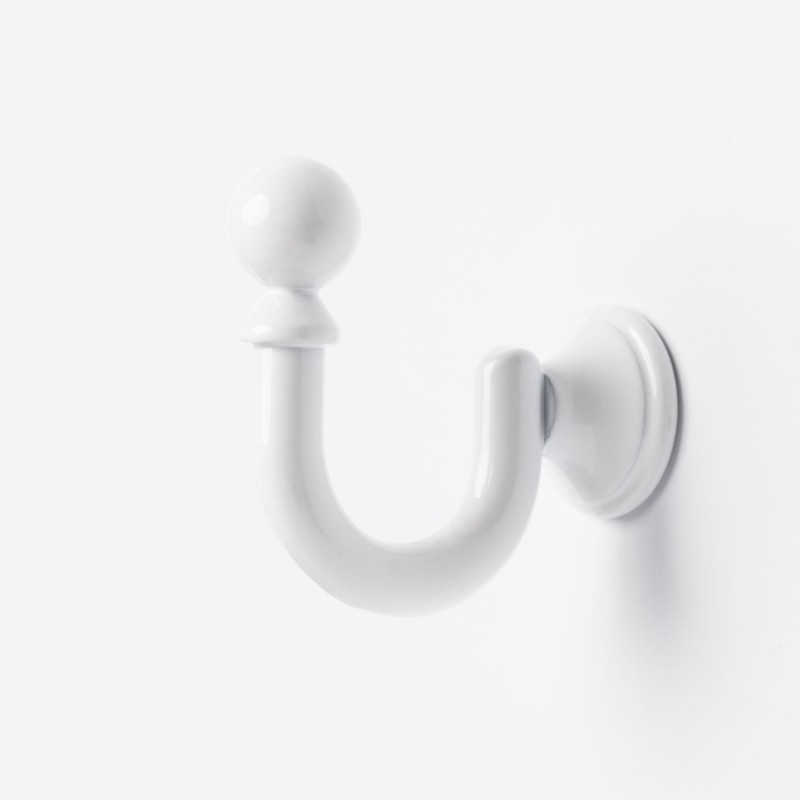 Haczyk do zasłon i firan biały
