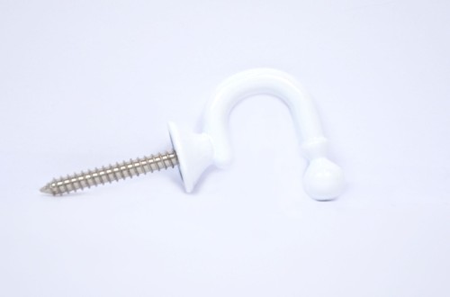 Mały haczyk do upięcia tkanin biały