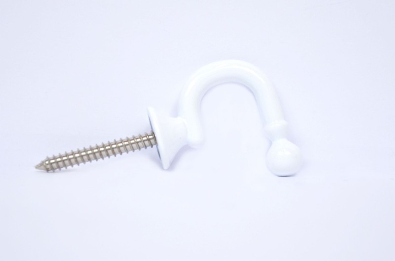 Mały haczyk do upięcia tkanin biały