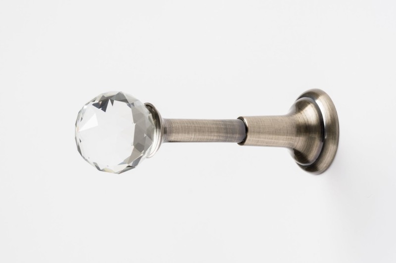 Uchwyt do zasłon stare złoto z kulą