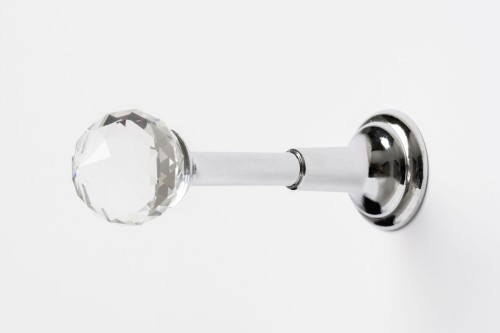 Uchwyt do zasłon chrom z kryształową kulą
