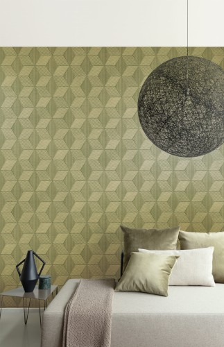 Sypialnia z tapetą Khroma Orbital ORB501