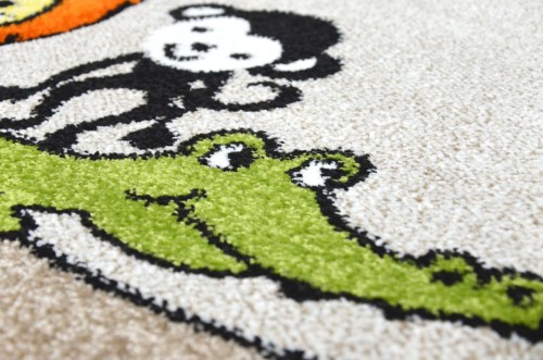 Zbliżenie runa dywanu dla dzieci Smart Kids 22310 wzór zwierzęta