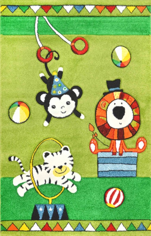 Dywan dla dzieci Smart Kids 22316 Zwierzęta w cyrku kolor zielony