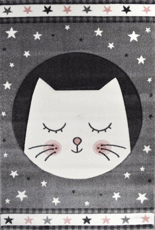 Dywan dla dzieci Smart Kids 22412 szary wzór Kot
